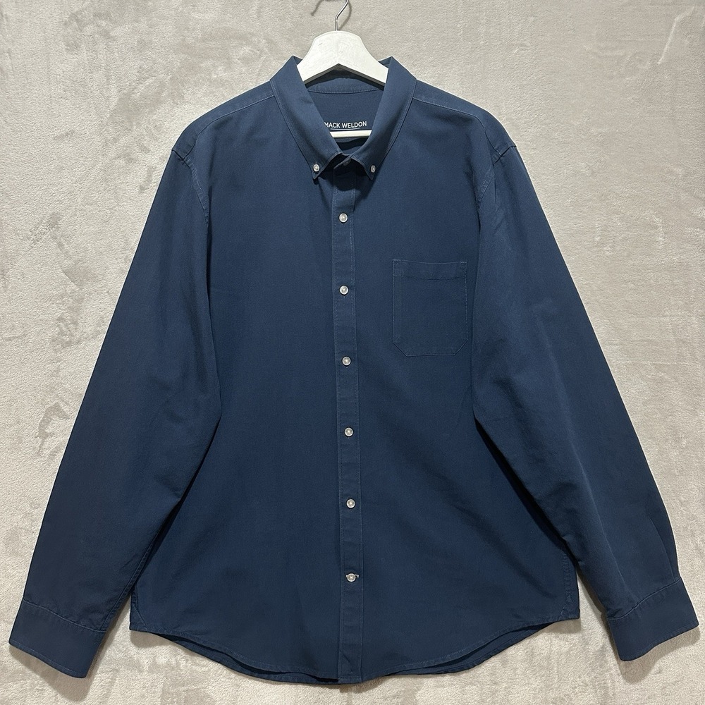 Mack‎ Weldon For Daily Wear Men's Size XL Blue Button Up Long Sleeve Shirt
